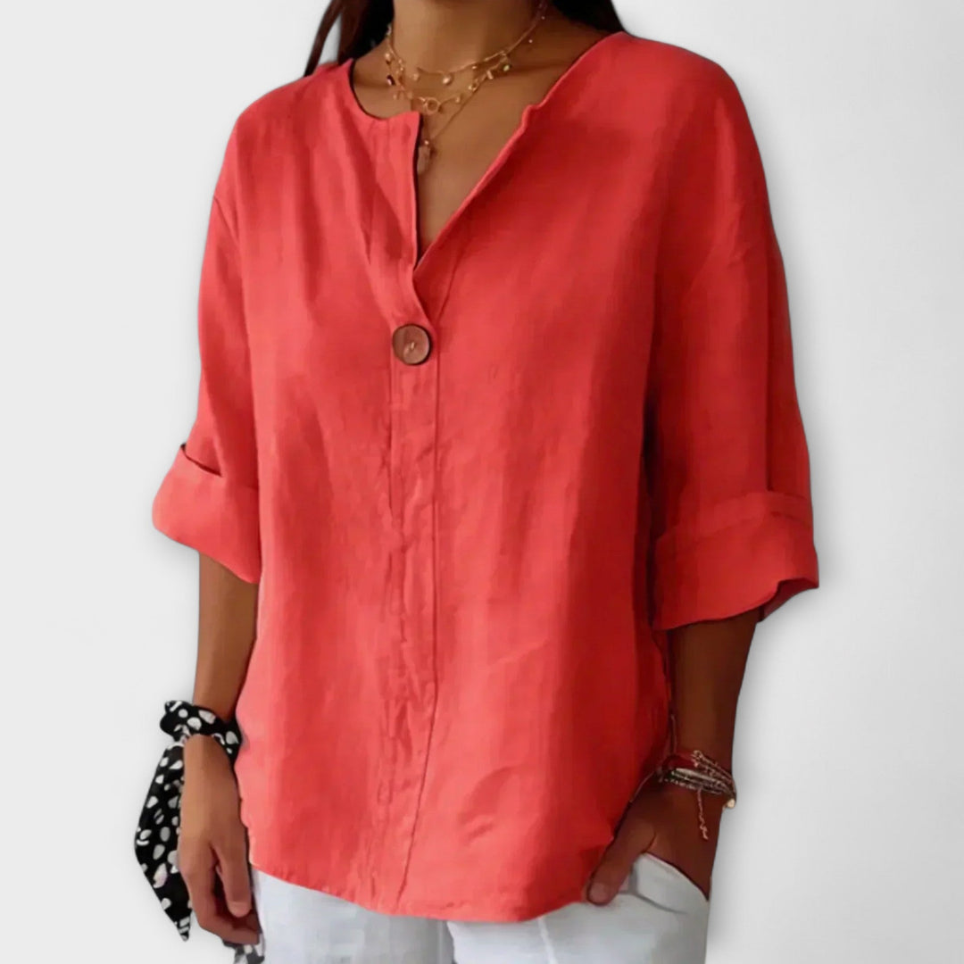 Nicole - Stilvolle Bluse mit V-Ausschnitt