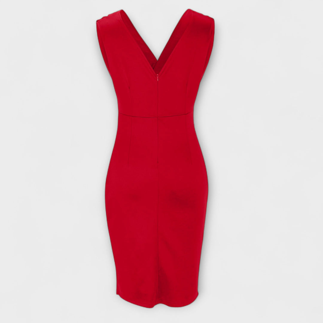 Desi - V-Neck Split Dress