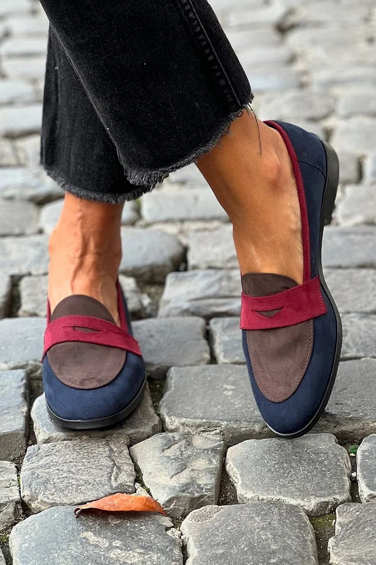 Sylvie - Elegante Bicolor Mokassins