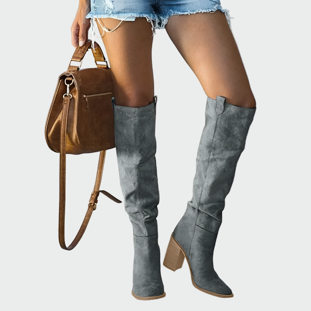 Magdaléna - Orthopädische Stiefel aus Leder bis zum Knie
