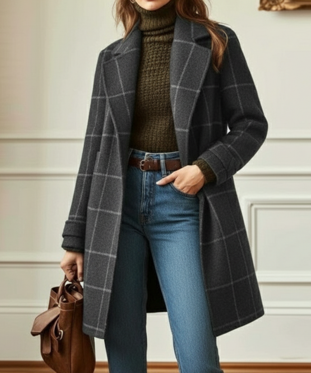Oxford | Wolleffekt Karomantel