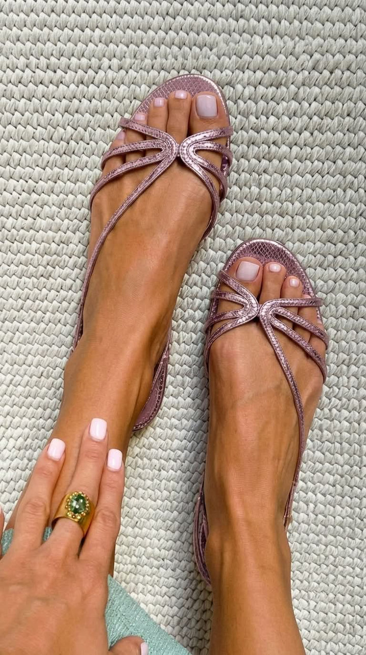 Ginevra | Goldene Sandalen Elegante Sommerlichkeit