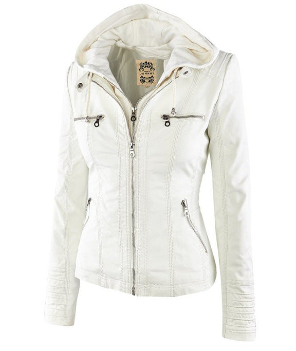 Monica | Leder-Look Bikerjacke