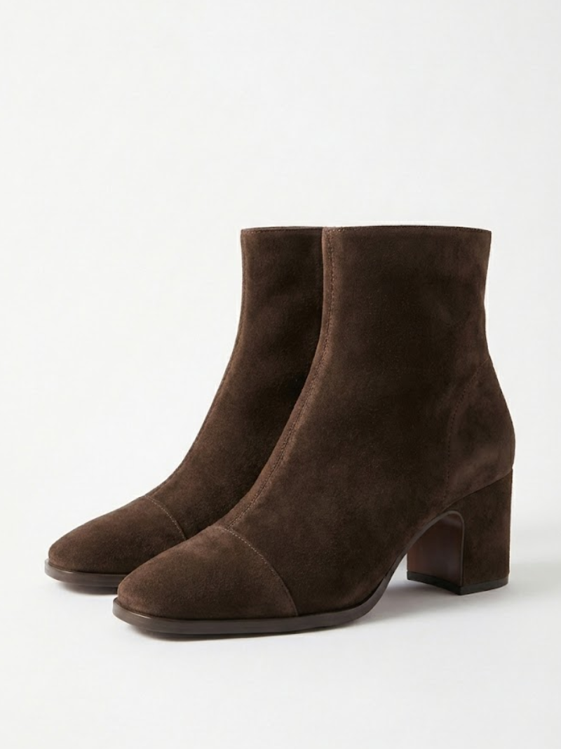 Alma – Wildleder Stiefeletten mit Absatz