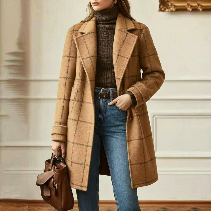 Oxford | Wolleffekt Karomantel