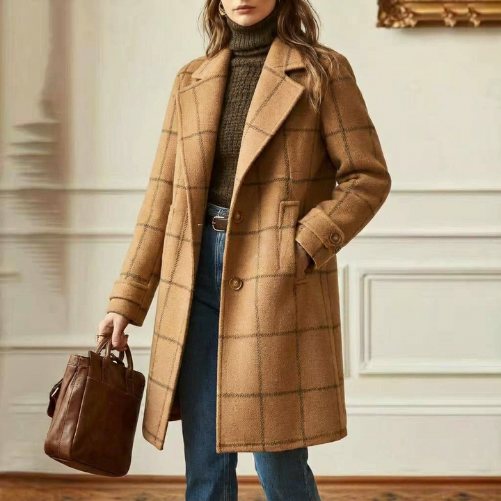 Oxford | Wolleffekt Karomantel