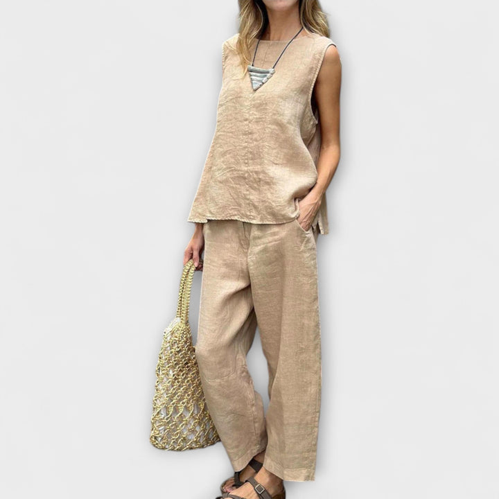 Jennifer - EntspanntesBaumwolle-Leinen Outfit