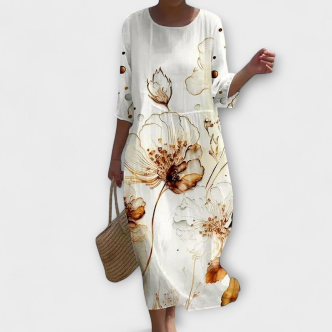 Miranda - Stilvolles Floral-Maxikleid