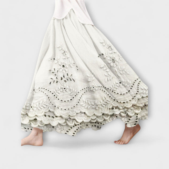 Luna – Boho Maxirock Mit Stickerei