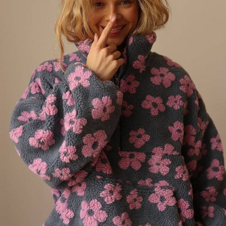 ELODIE - Floral Sweatshirt aus weichem Fleece
