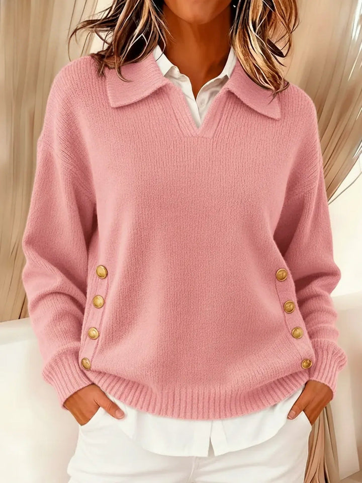 Vynette™ | Pullover mit V-Ausschnitt und Kragen