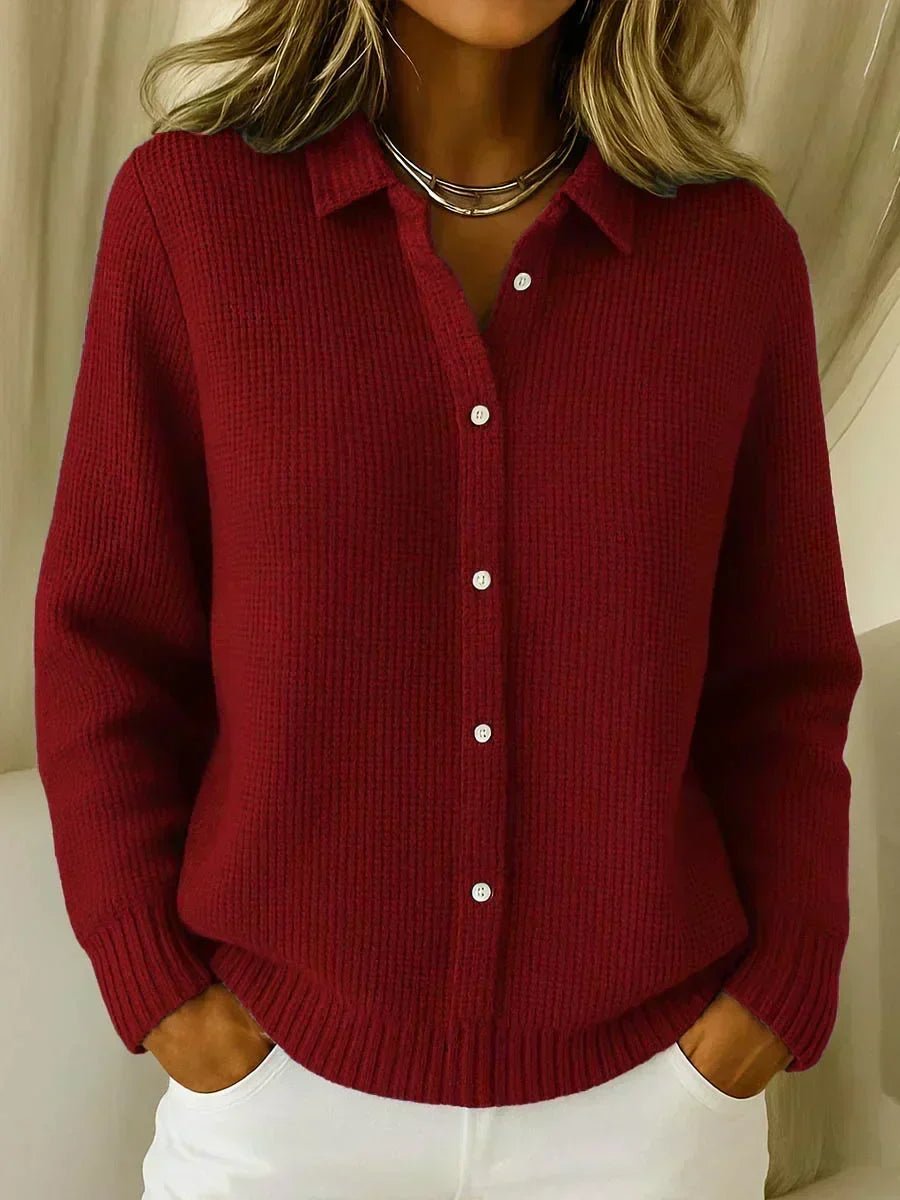 Camille™ | Strukturierter Knopf-Cardigan aus Strick
