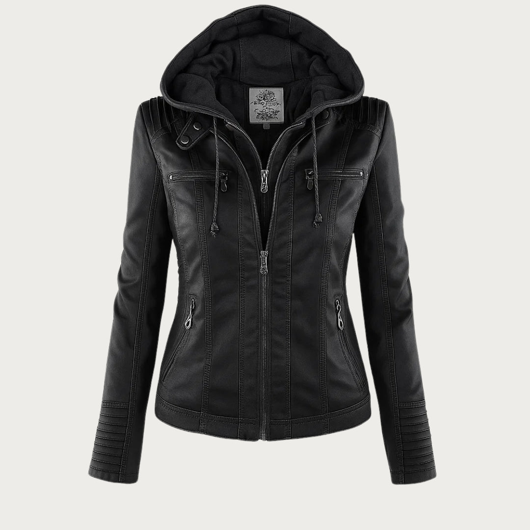 Monica | Leder-Look Bikerjacke