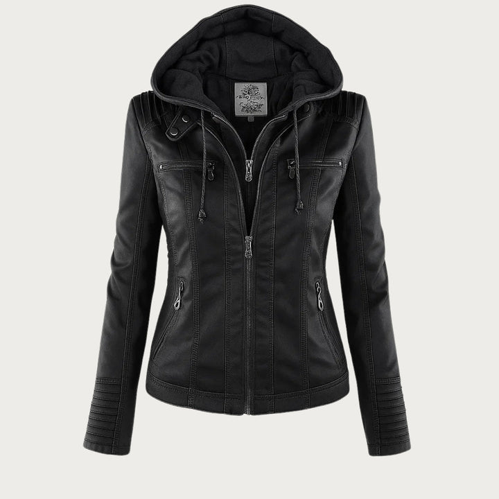 Monica | Leder-Look Bikerjacke