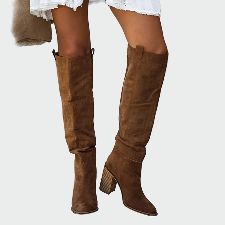 Magdaléna - Orthopädische Stiefel aus Leder bis zum Knie