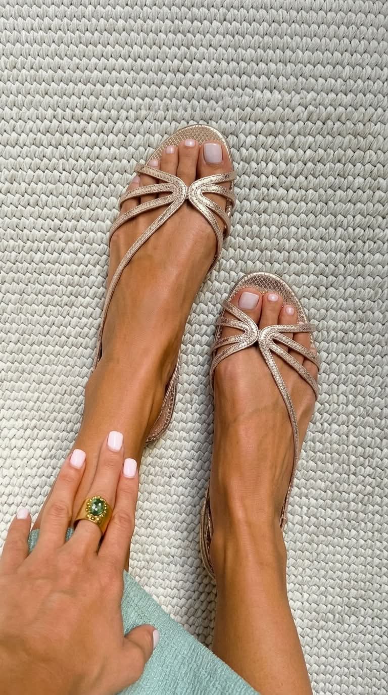 Ginevra | Goldene Sandalen Elegante Sommerlichkeit