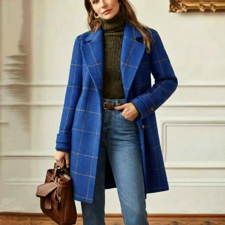 Oxford | Wolleffekt Karomantel
