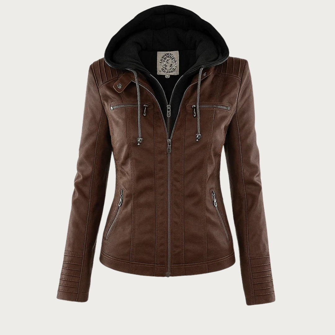 Monica | Leder-Look Bikerjacke