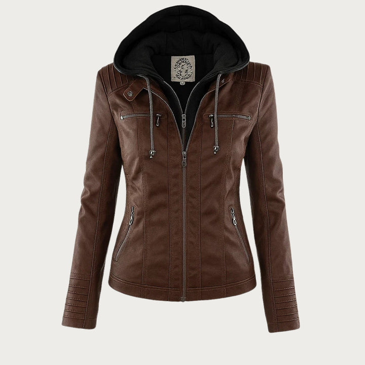 Monica | Leder-Look Bikerjacke