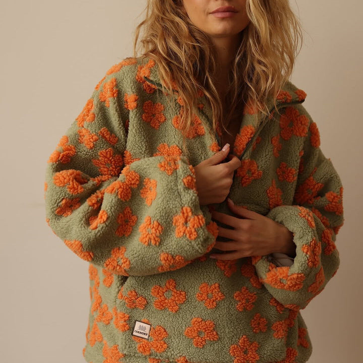 ELODIE - Floral Sweatshirt aus weichem Fleece