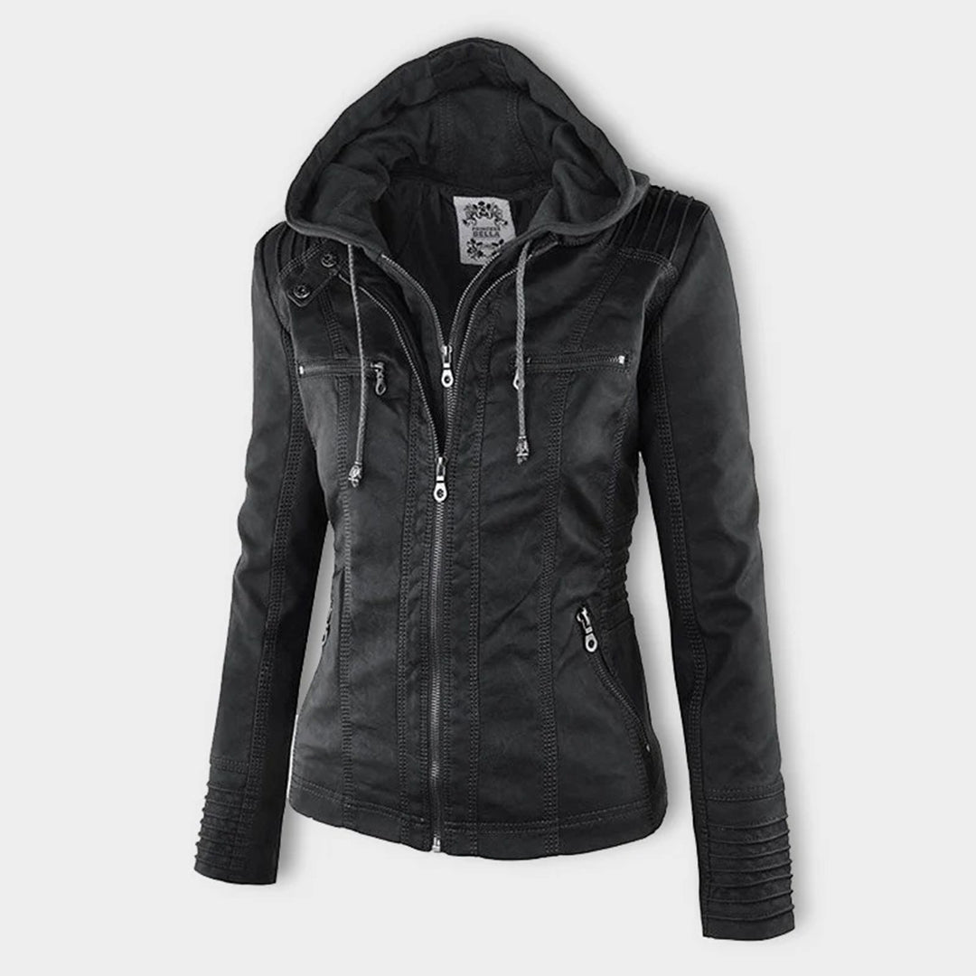 Monica | Leder-Look Bikerjacke