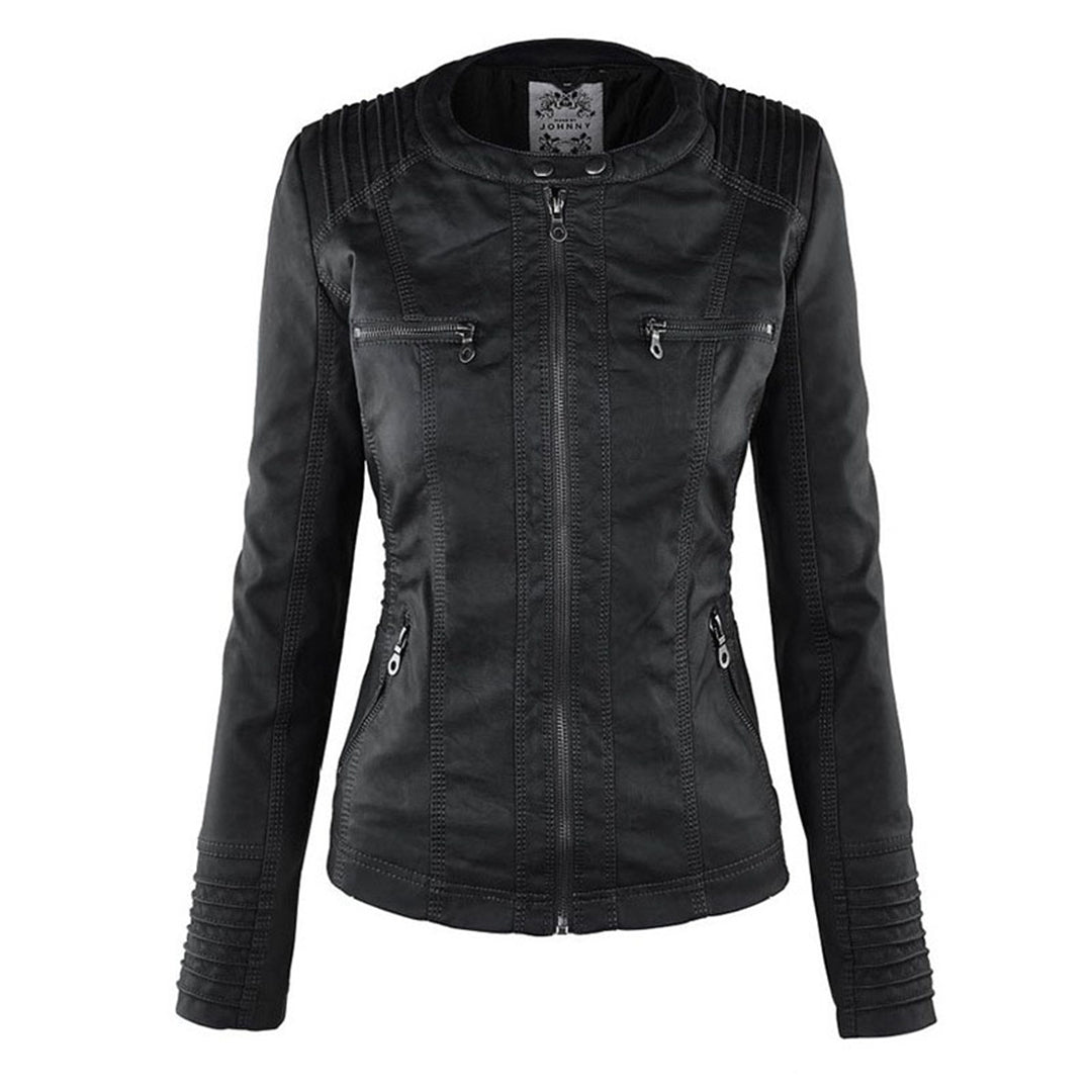 Monica | Leder-Look Bikerjacke