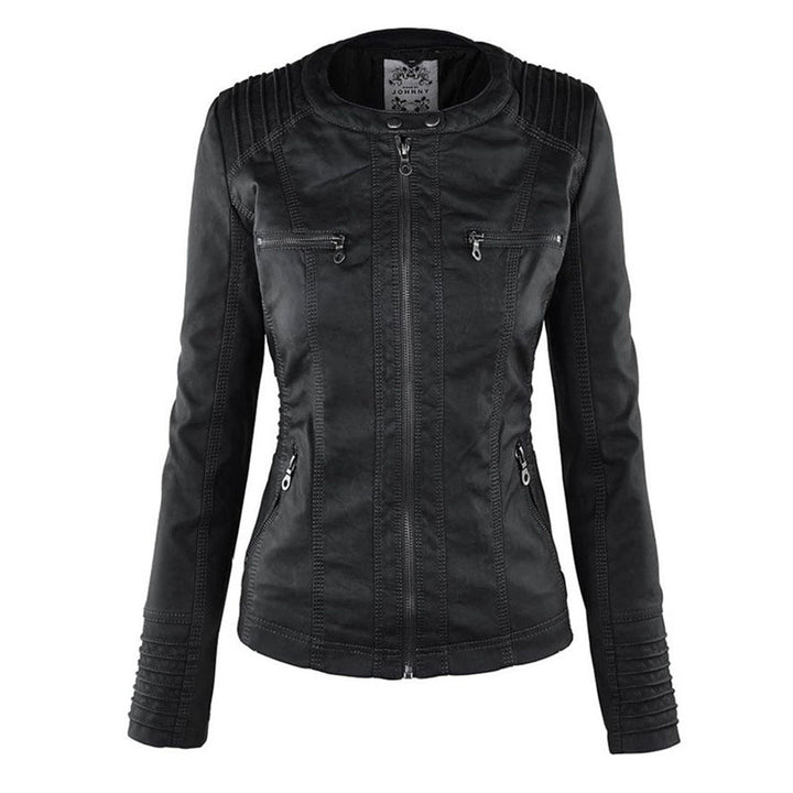 Monica | Leder-Look Bikerjacke