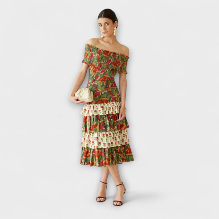 Harriet - Vibrant May Midi Dress