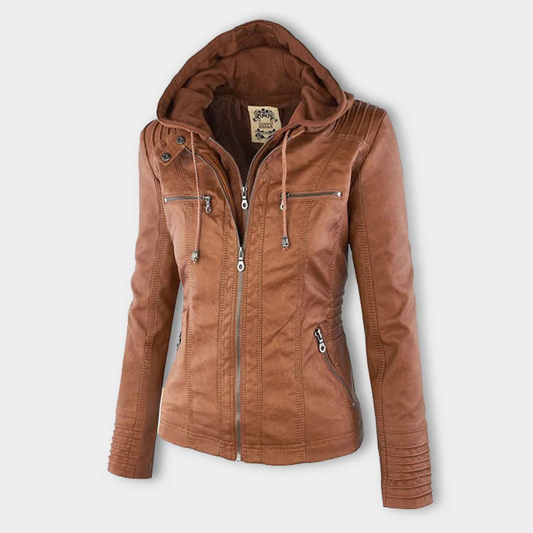 Monica | Leder-Look Bikerjacke