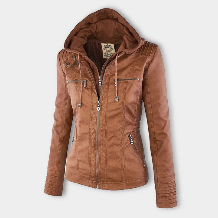 Monica | Leder-Look Bikerjacke