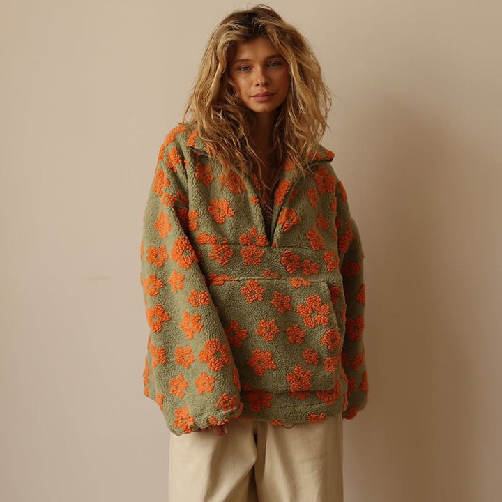 ELODIE - Floral Sweatshirt aus weichem Fleece