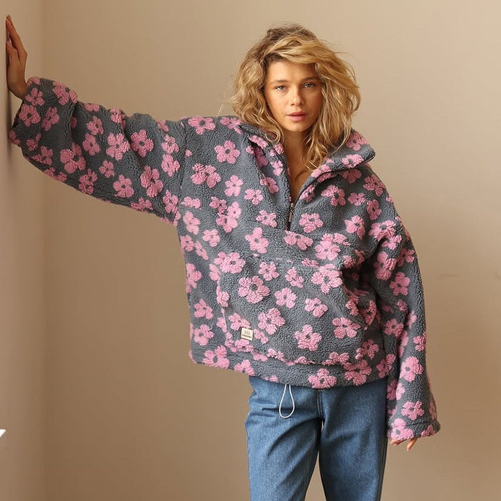 ELODIE - Floral Sweatshirt aus weichem Fleece