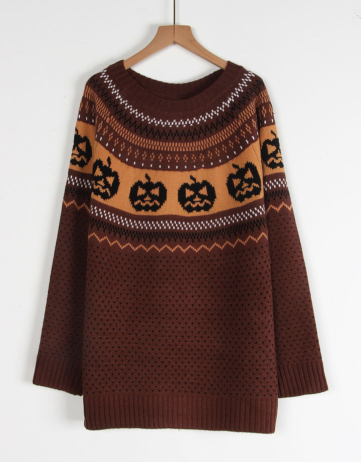 Hekate | Halloween Pünktchen-Strickpullover