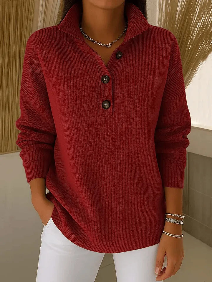 Florence™ | Pullover Polo mit V-Ausschnitt
