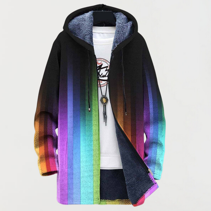 Jordan | Mantel mit Regenbogen-Schleppe