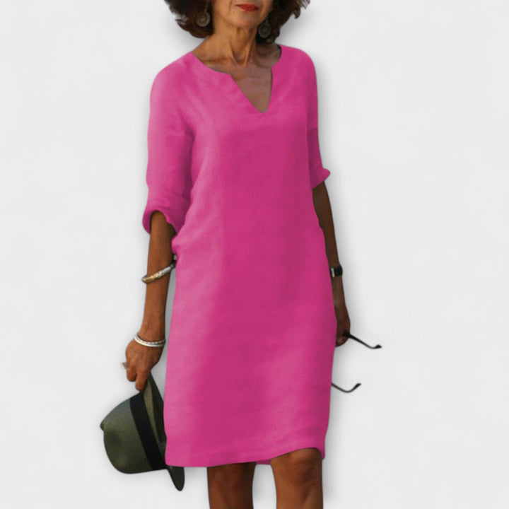Ellyse - Stilvolles Sommerkleid mit V-Ausschnitt