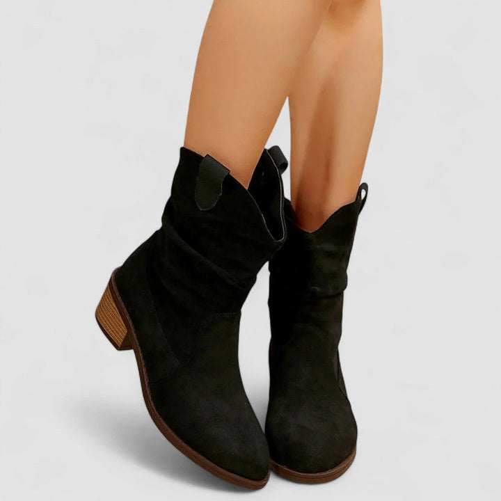Cleo | Westernstiefeletten mit gerafftem Schaft