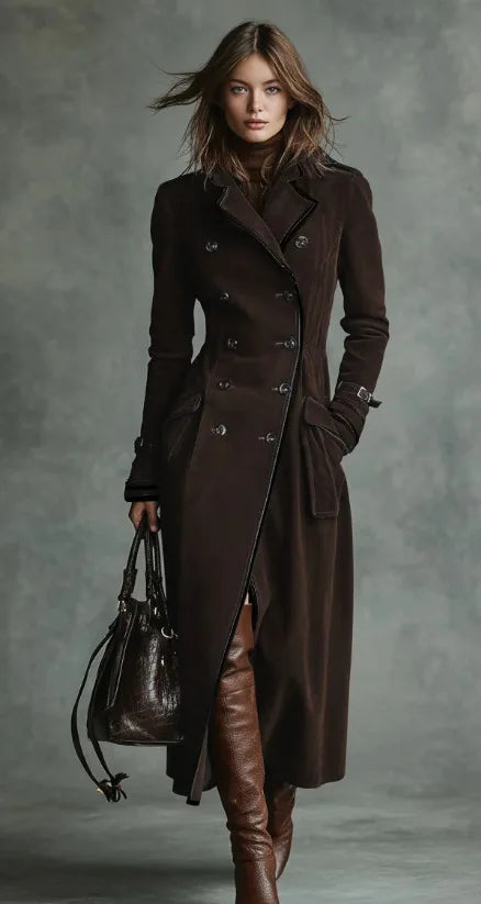 Georgina | Gürtelter Longline-Trenchcoat