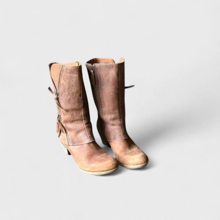 Alma - Vintage Stiefeletten mit mittlerer Schaftlänge