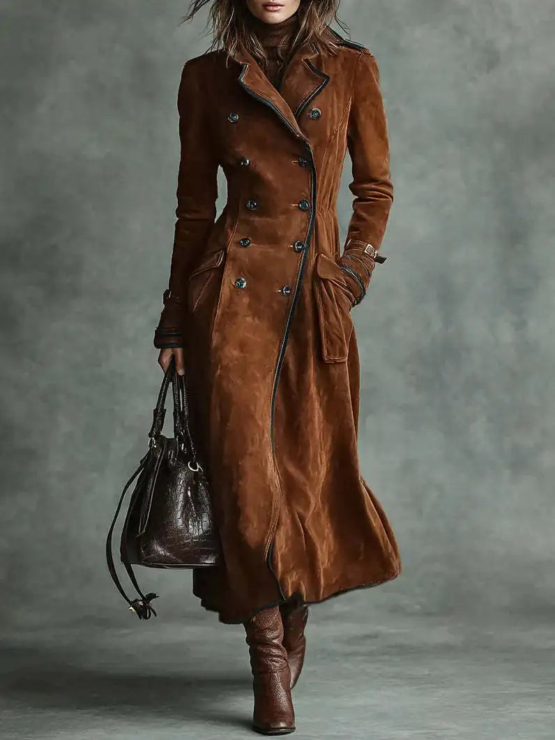 Georgina | Gürtelter Longline-Trenchcoat