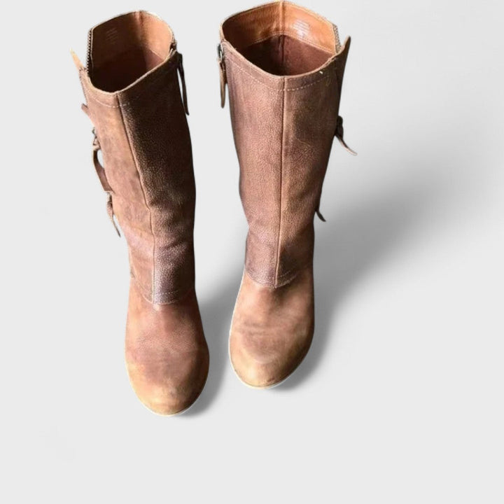Alma - Vintage Stiefeletten mit mittlerer Schaftlänge