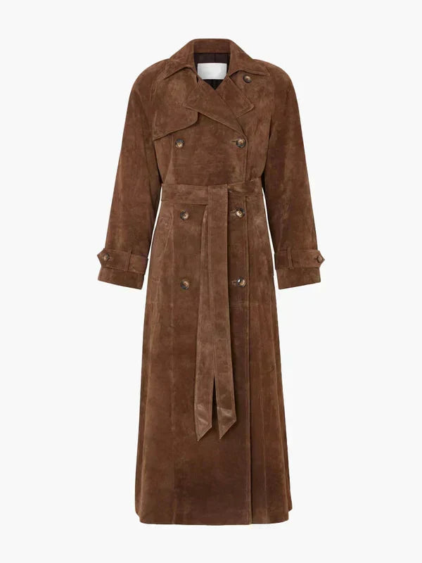 Arizonia | Eleganter Trenchcoat aus Wildleder