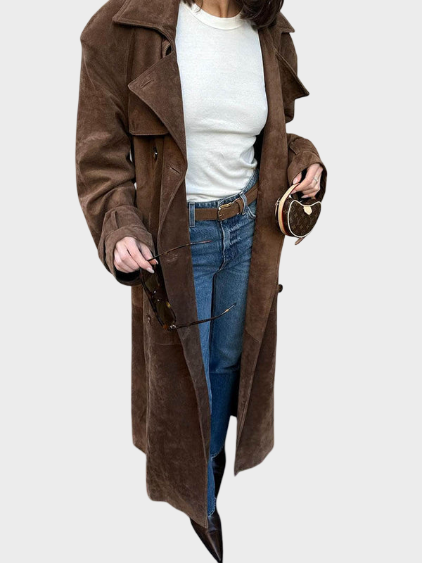 Arizonia | Eleganter Trenchcoat aus Wildleder