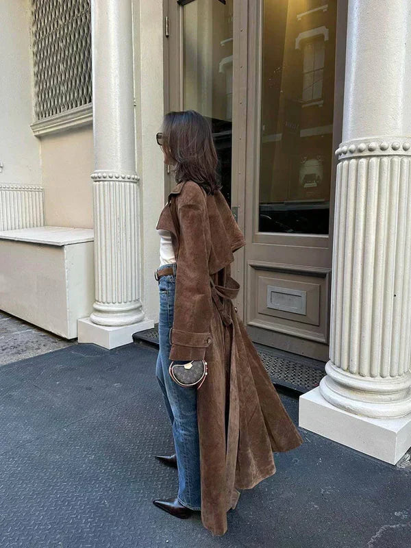 Arizonia | Eleganter Trenchcoat aus Wildleder
