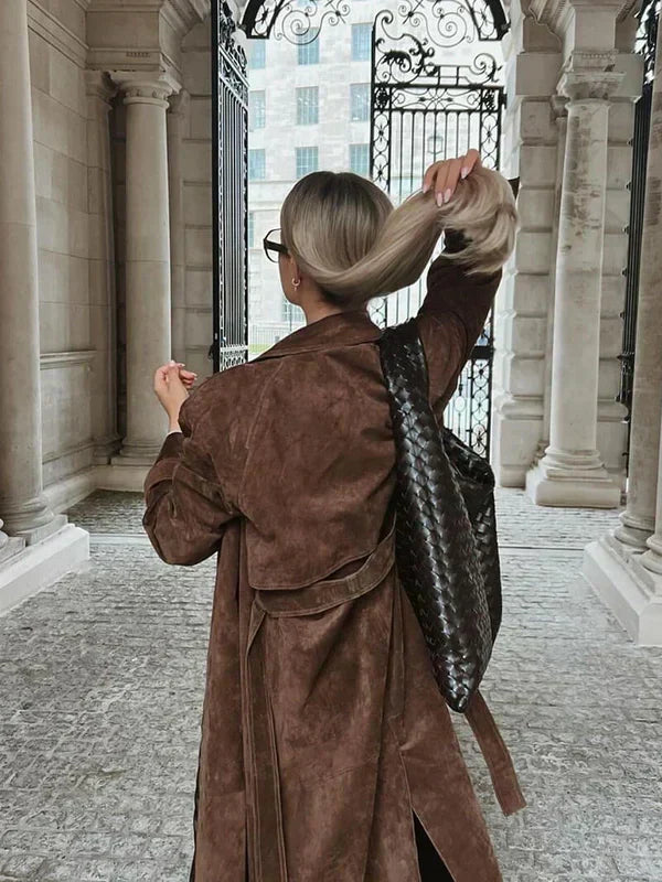 Arizonia | Eleganter Trenchcoat aus Wildleder