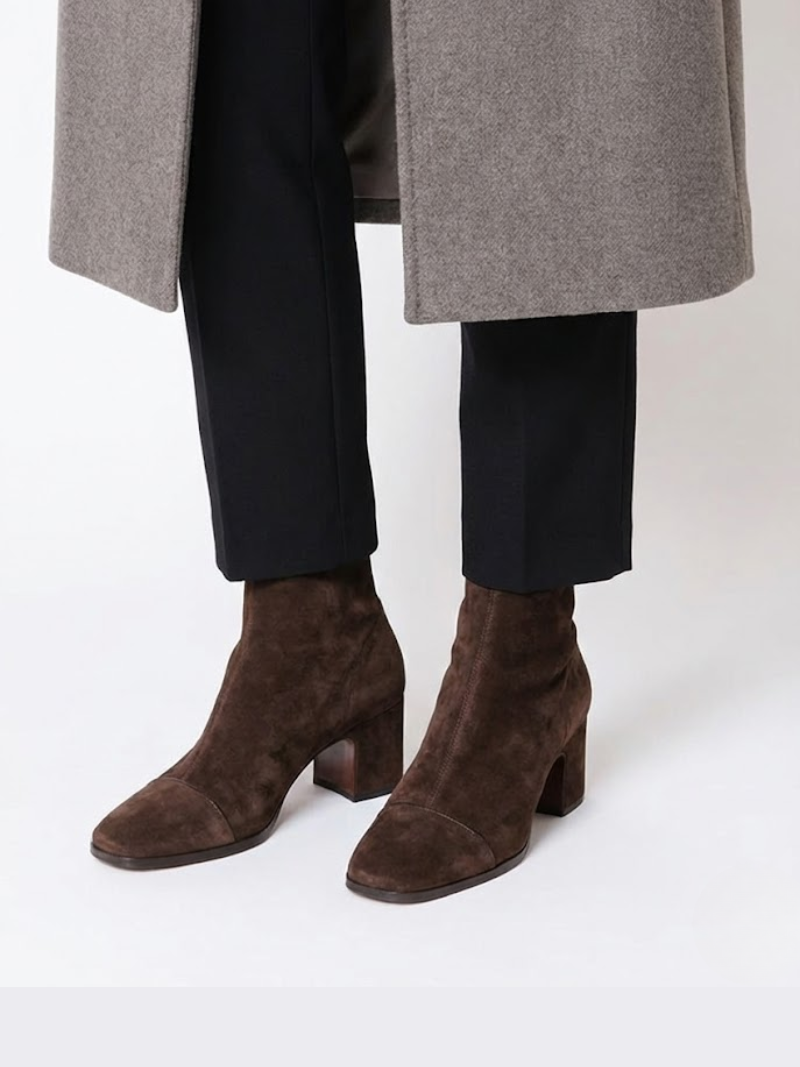 Alma – Wildleder Stiefeletten mit Absatz