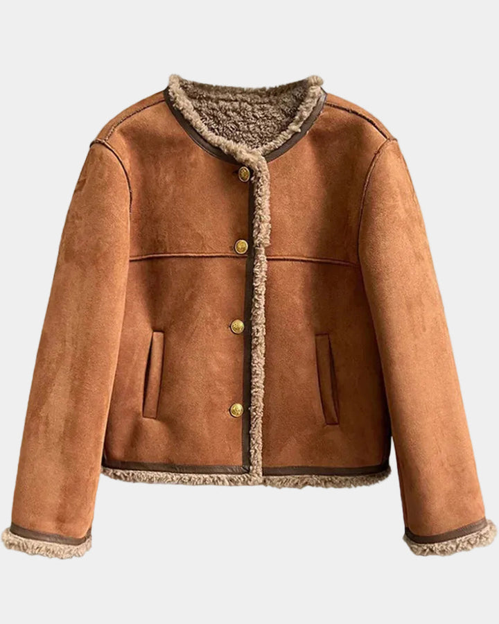 Seline | Wildleder-Look Kürzerer Mantel