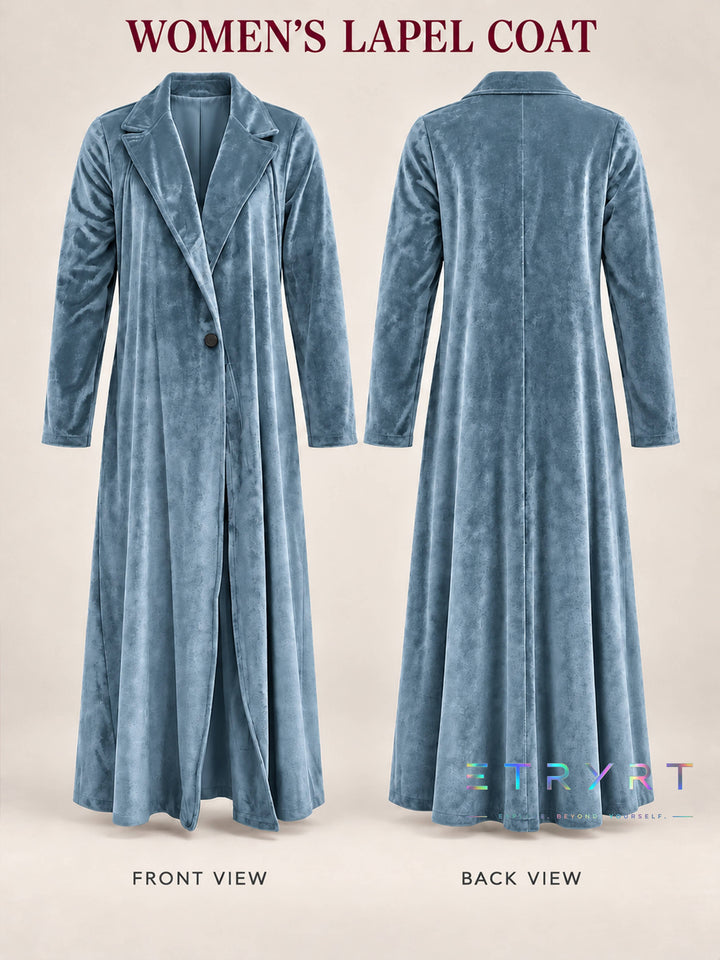 Beatrice | Samt Offene Maxi Jacke