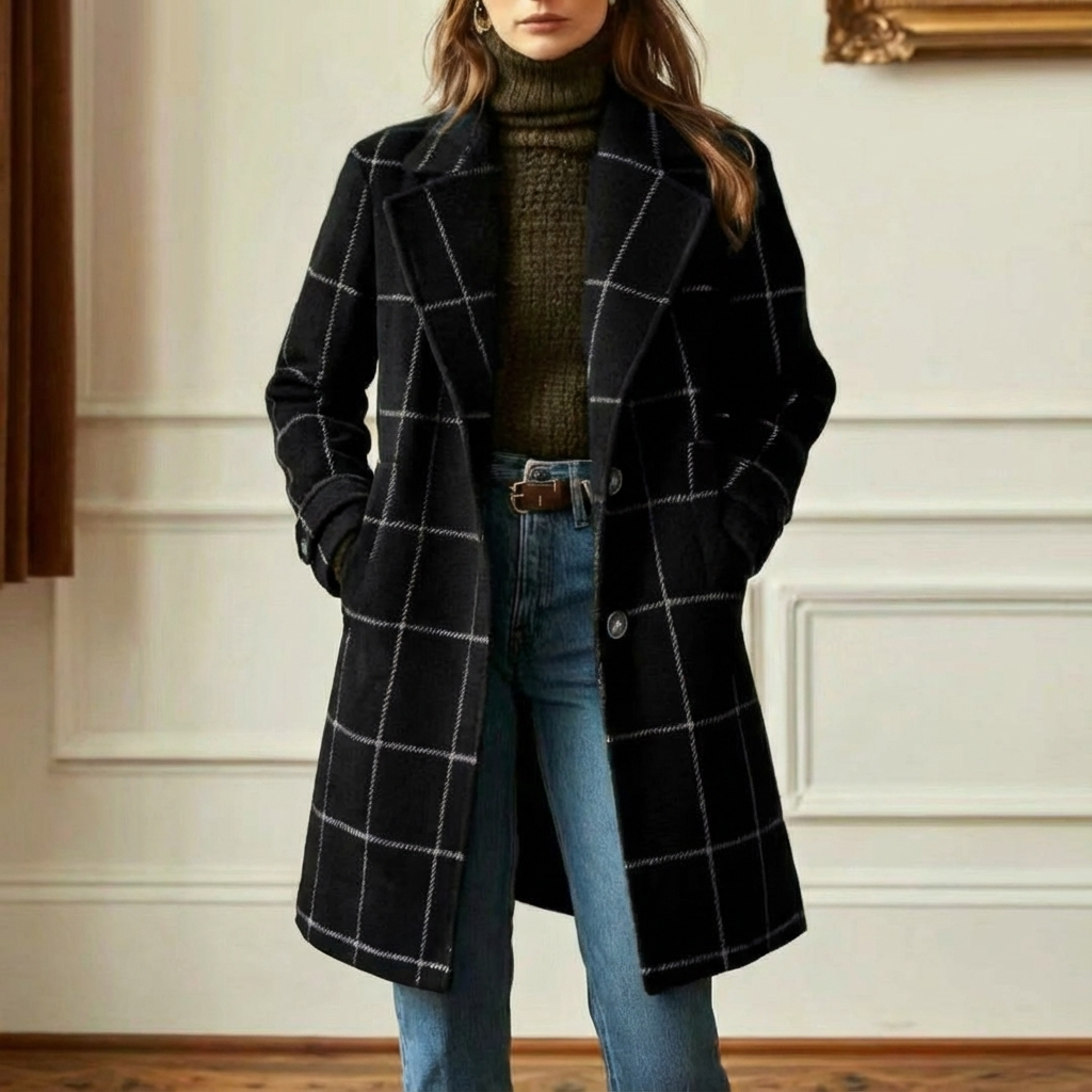 Oxford | Wolleffekt Karomantel