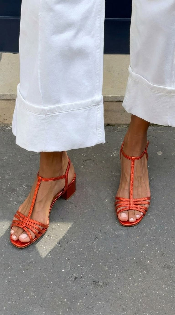 Allegra | Goldene Sandalen Eleganz für den Alltag